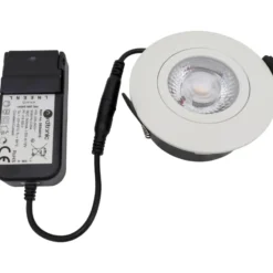 Nordtronic Low Profile Flexible indbygningsspot, Ø8,3 cm, hvid, 4000K