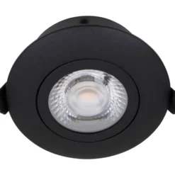 Nordtronic Low Profile Flexible indbygningsspot, Ø8,3 cm, sort, 4000K
