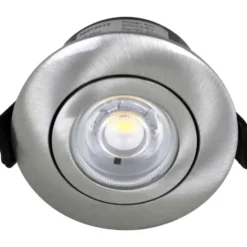 Nordtronic Low Profile Flexible udendørs indbygningsspot, driver, Ø5,5 cm, børstet alu, 3000K