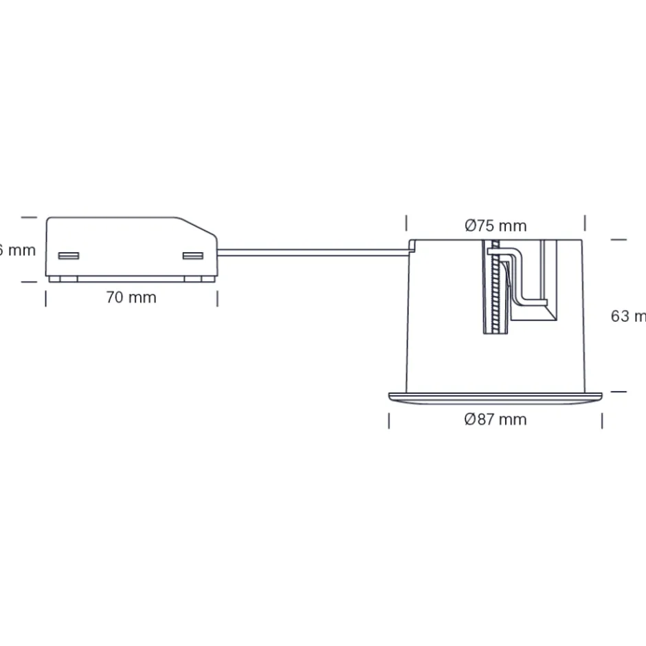 Nordtronic Quick Install G2 indbygningsspot uden front