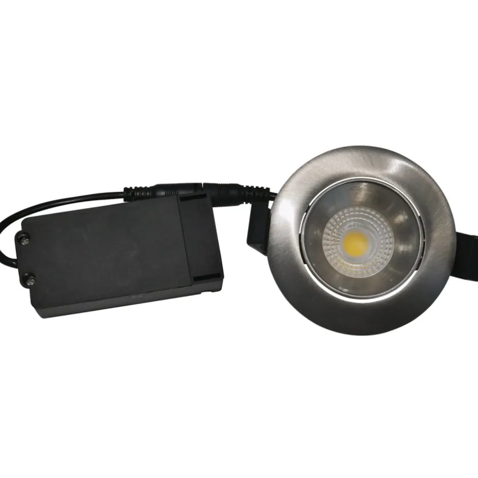 Nordtronic Velia Low Profile indbygningsspot, børstet alu, 3000K