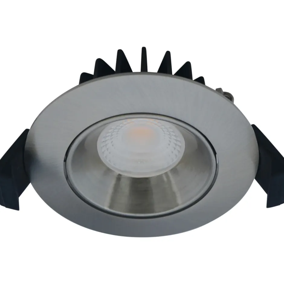 Nordtronic Velia Low Profile indbygningsspot, børstet alu, 3000K