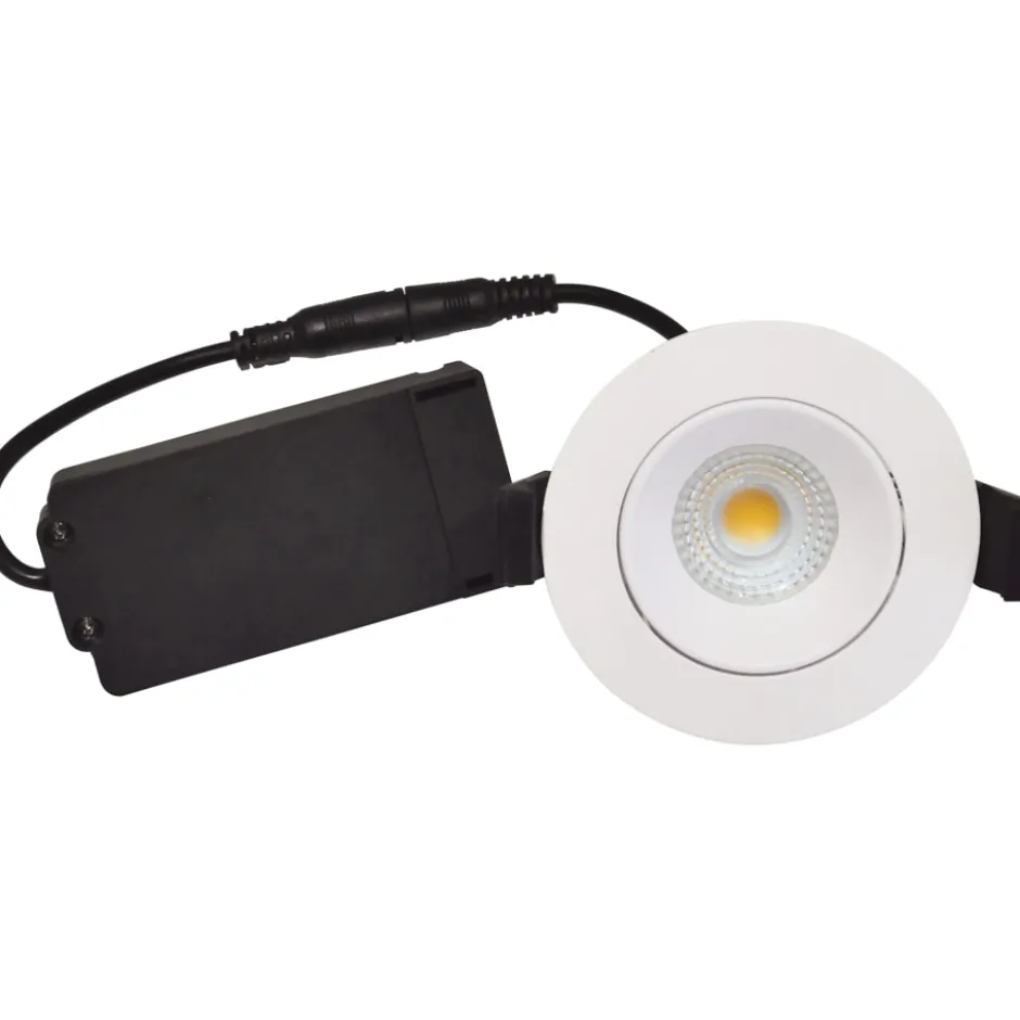 Nordtronic Velia Low Profile indbygningsspot, mat hvid, 2700K