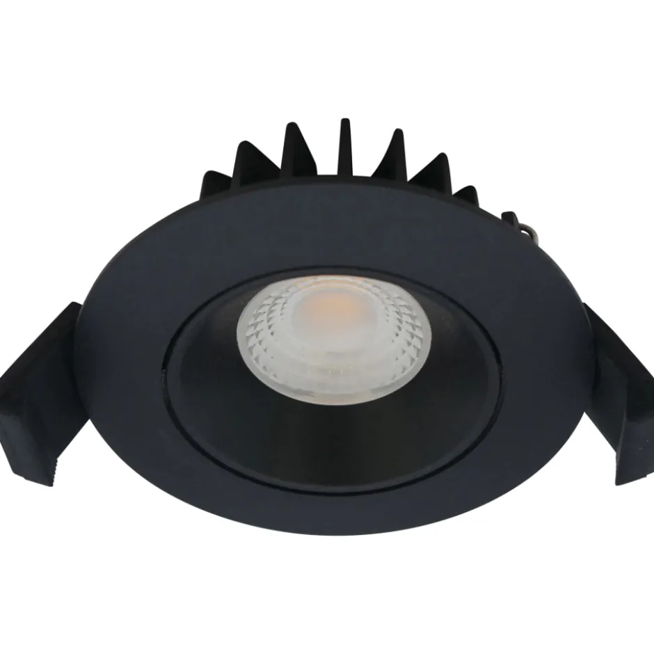 Nordtronic Velia Low Profile indbygningsspot, mat sort, 3000K
