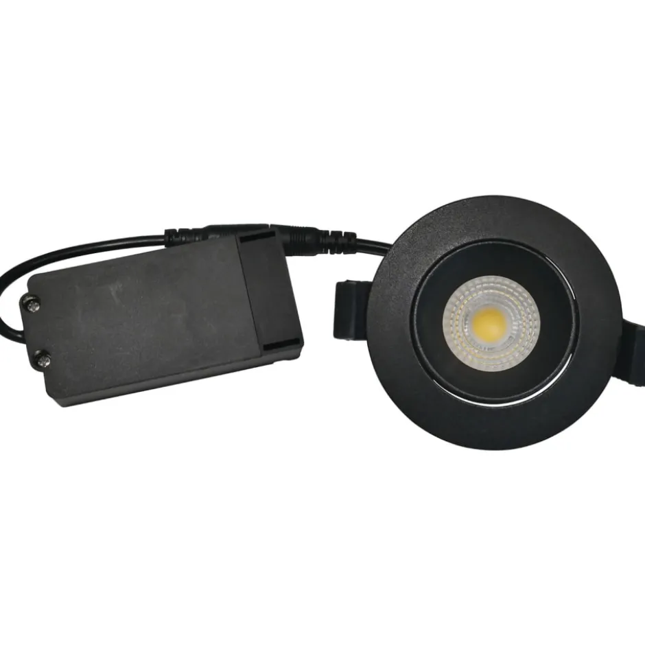 Nordtronic Velia Low Profile indbygningsspot, mat sort, 4000K