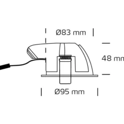 Nordtronic Velia Pro Large indbygningsspot, 1800-3000K, hvid