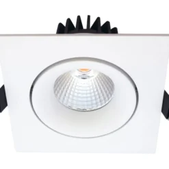 Nordtronic Velia Tilt indbygningsspot, firkantet, mat hvid, 3000K
