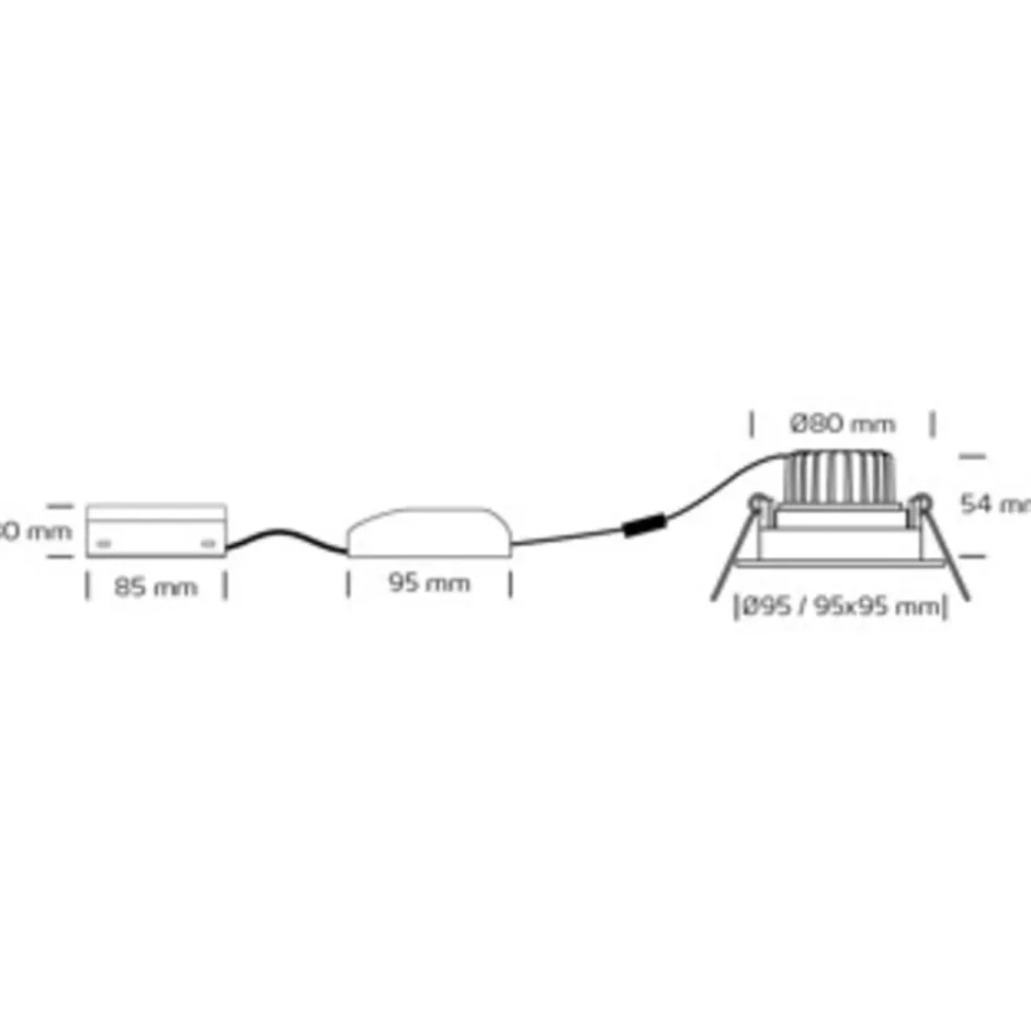 Nordtronic Velia Tilt indbygningsspot, rund, mat sort, 3000K