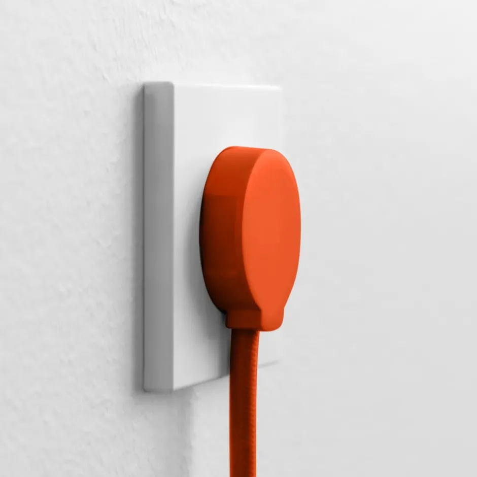 Norm F stikprop, schuko, med jord, orange