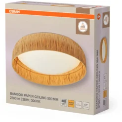 Osram Decor Bamboo Paper loftlampe, Ø50 cm