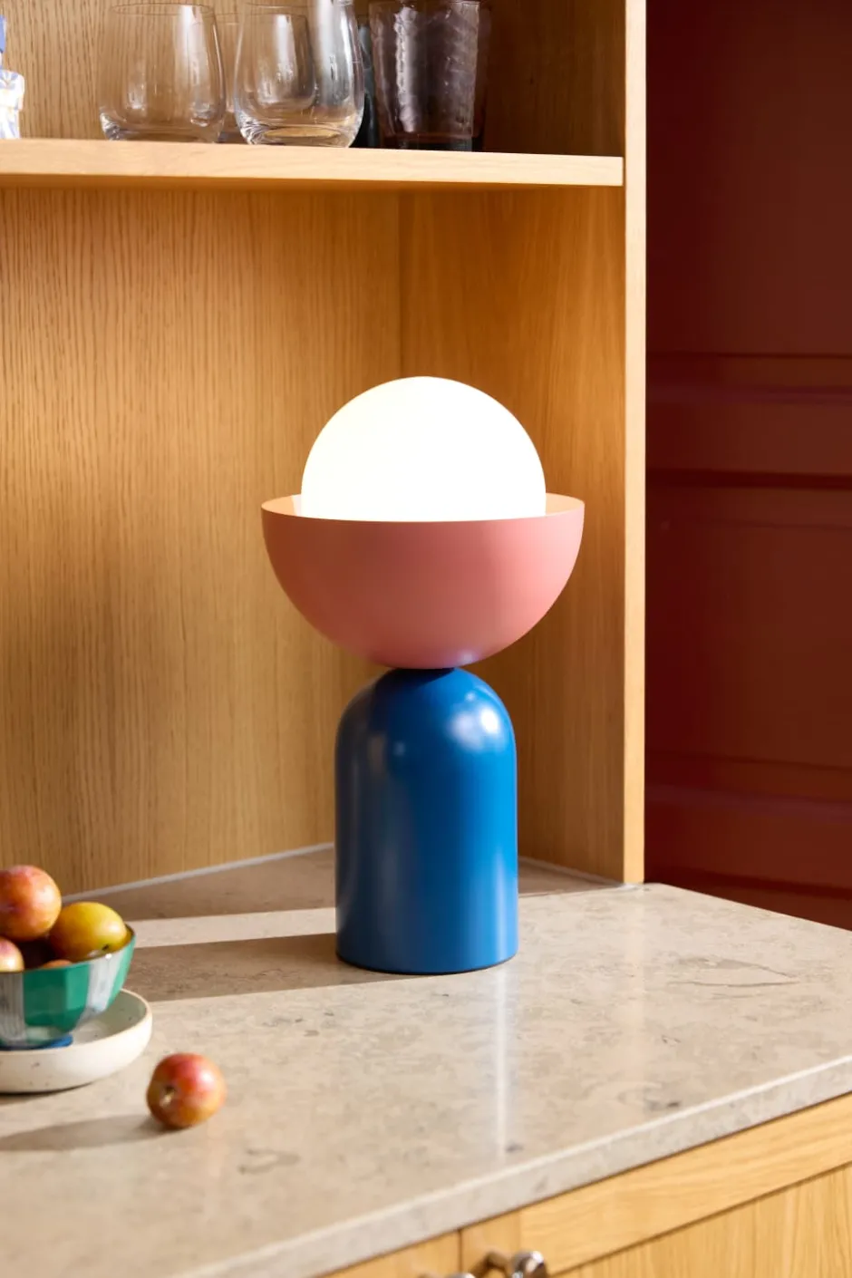 Osram Decor Bowl bordlampe, blå/rosa