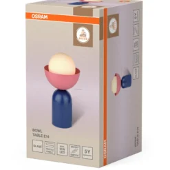 Osram Decor Bowl bordlampe, blå/rosa