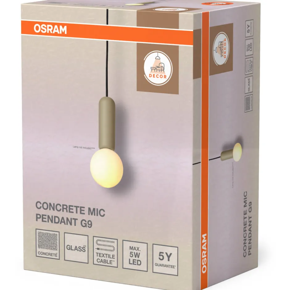 Osram Decor Concrete Mic pendel, beige