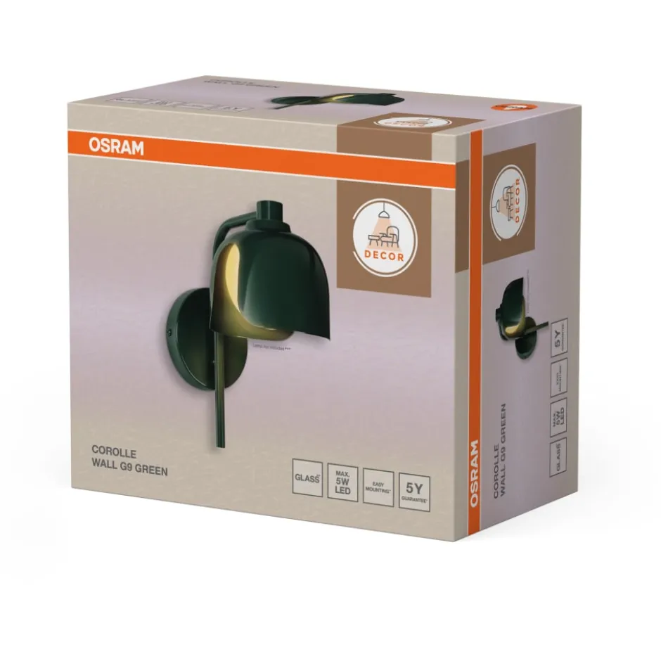 Osram Decor Corolle væglampe, grøn