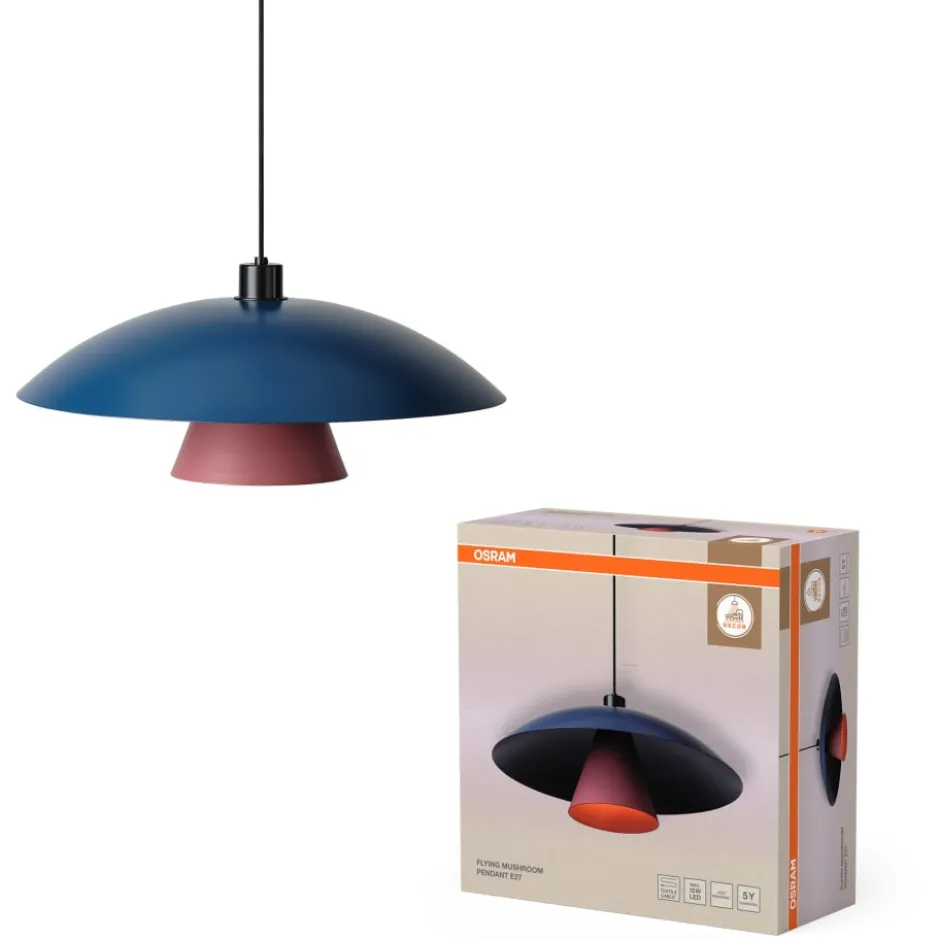 Osram Decor Flying Mushroom pendel, blå/rosa