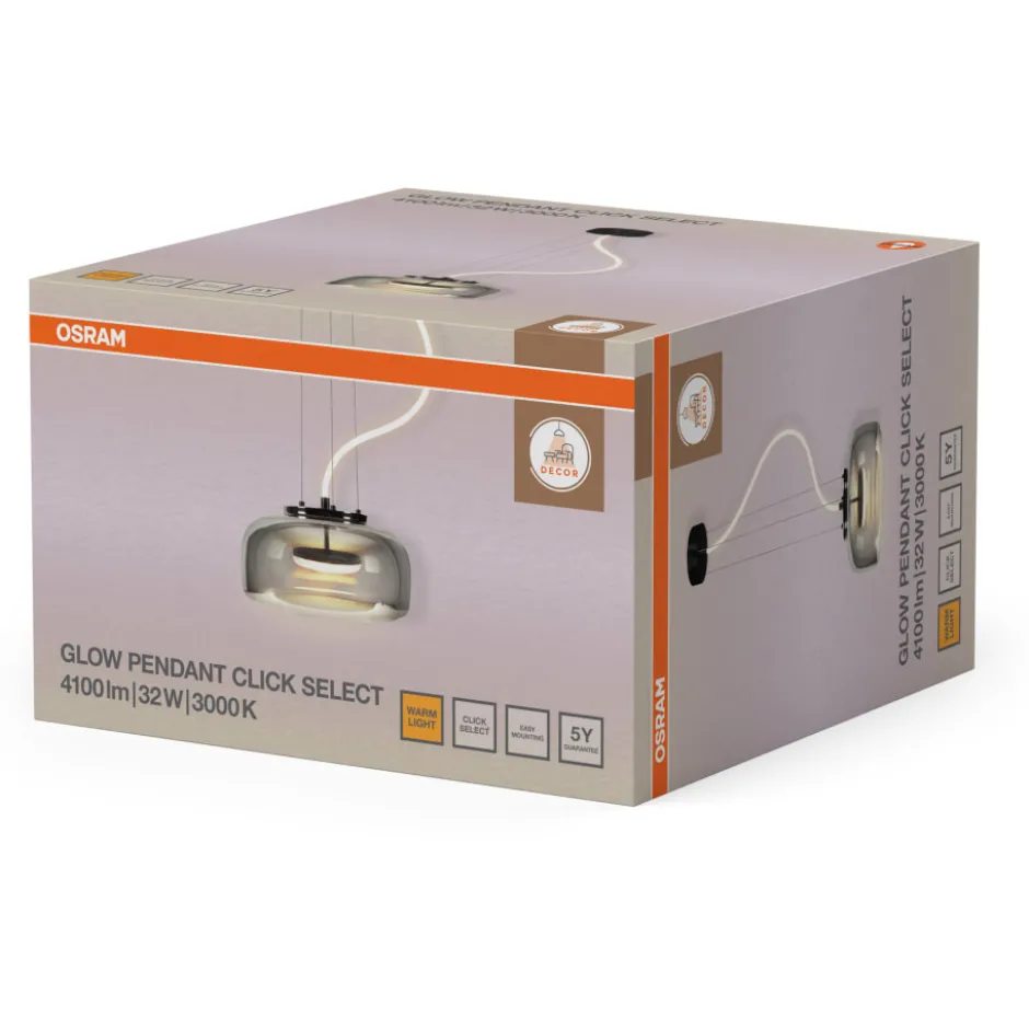 Osram Decor Glow pendel, røgfarvet