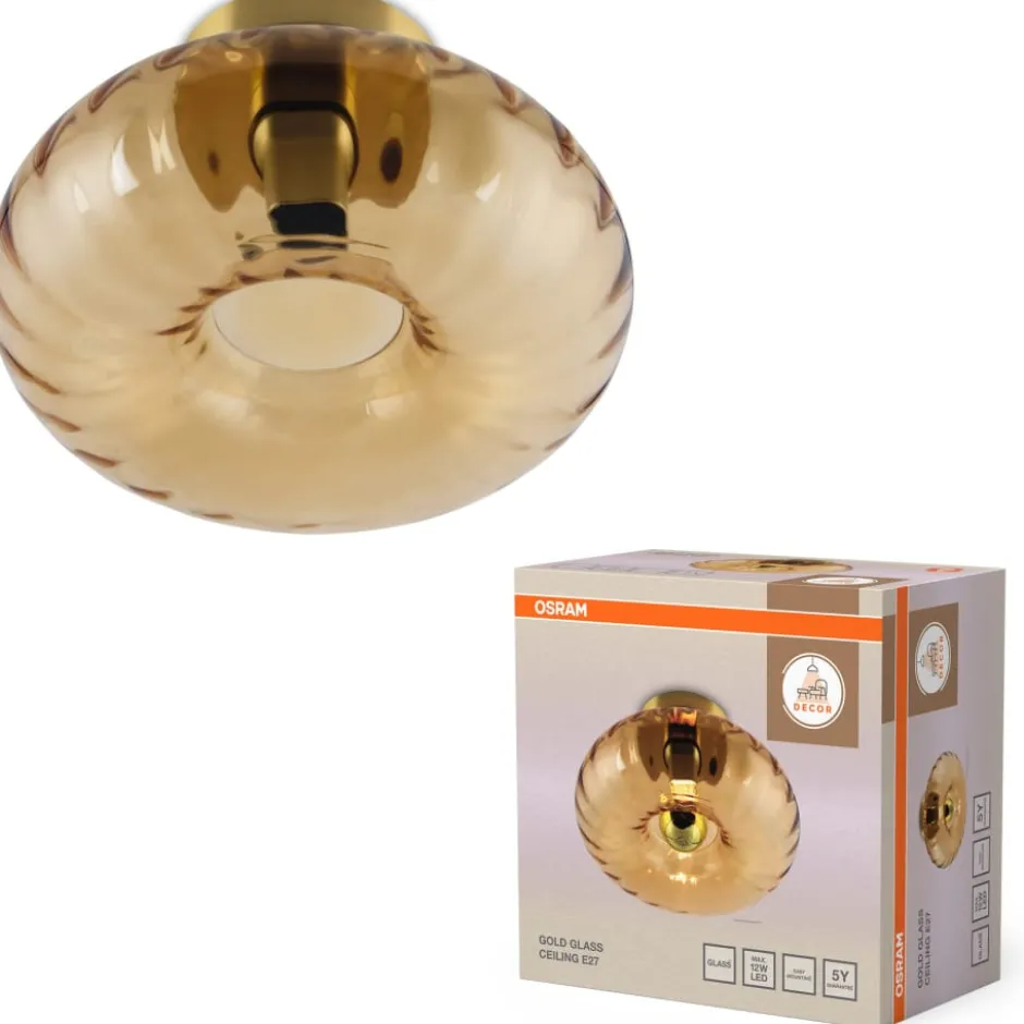 Osram Decor Gold loft- & væglampe, ravfarvet