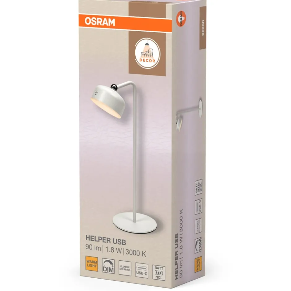 Osram Decor Help klemmelampe, hvid