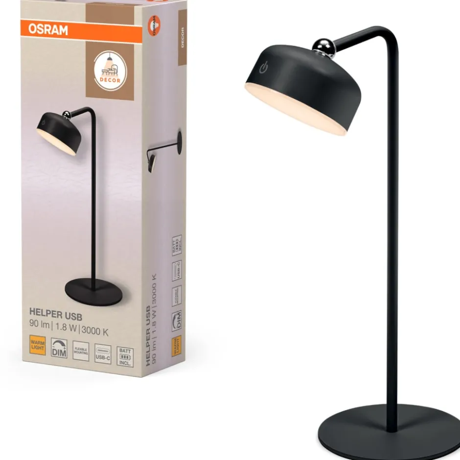 Osram Decor Help klemmelampe, sort