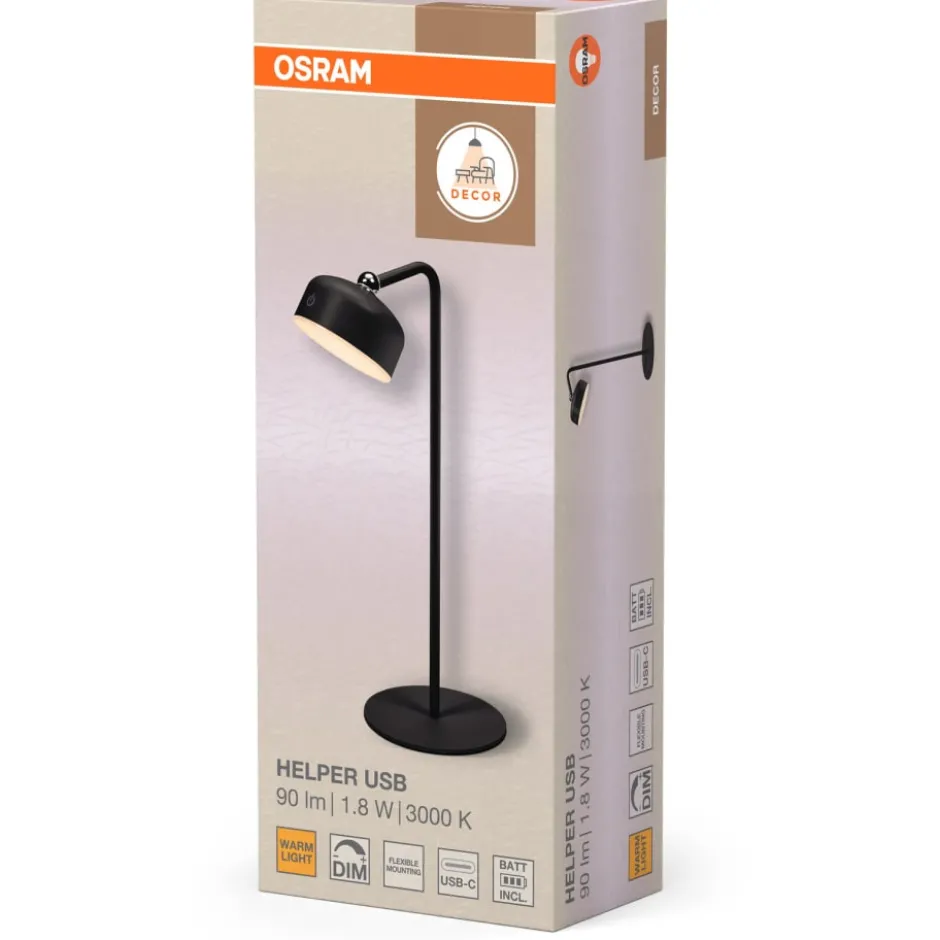 Osram Decor Help klemmelampe, sort