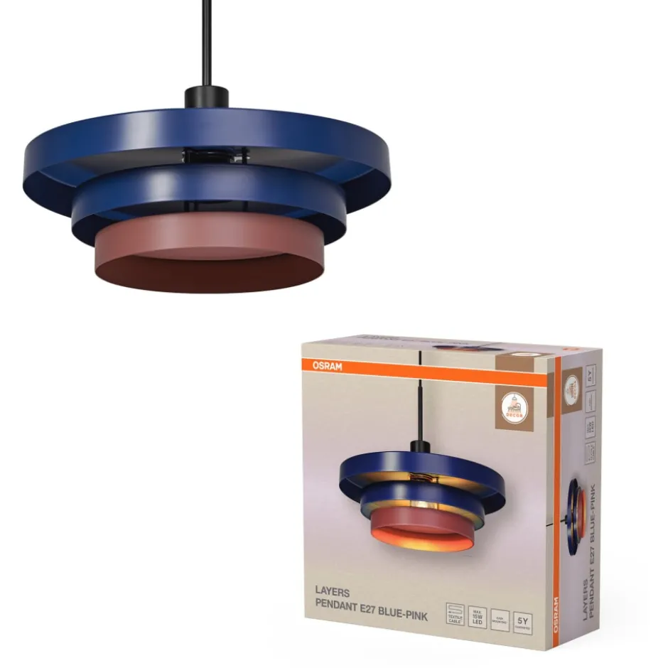 Osram Decor Layers pendel, blå/rosa