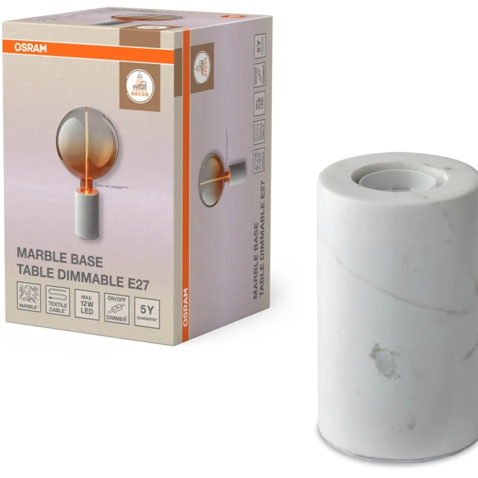 Osram Decor Marble bordlampefod, hvid
