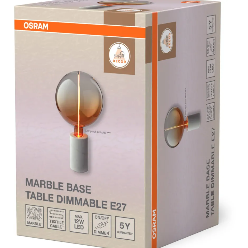 Osram Decor Marble bordlampefod, hvid