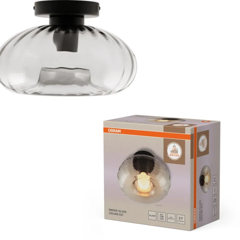 Osram Decor Smoke loft- & væglampe, røgfarvet