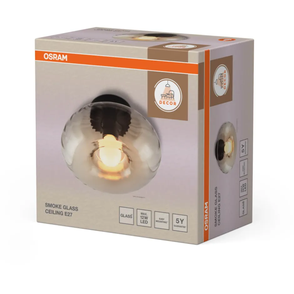Osram Decor Smoke loft- & væglampe, røgfarvet