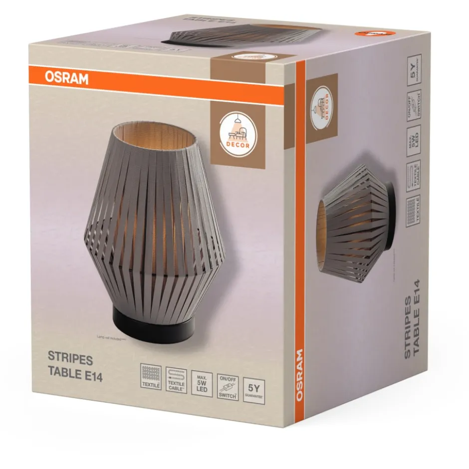 Osram Decor Stripes bordlampe, grå