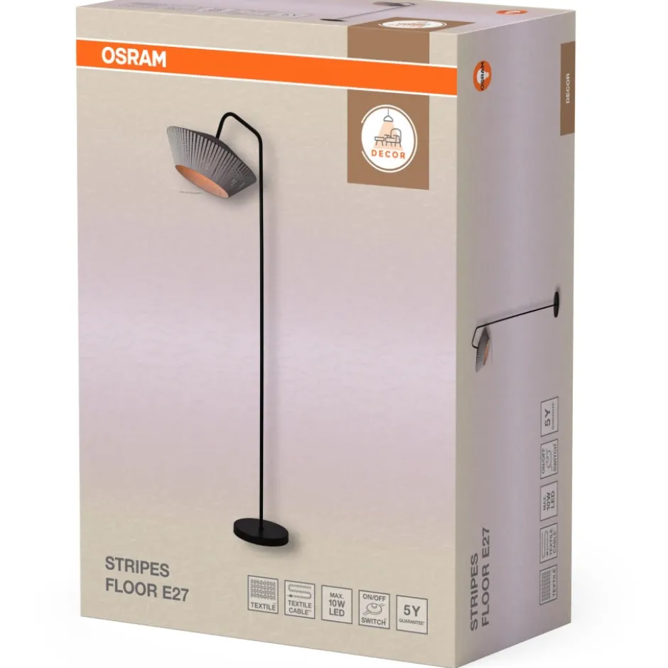 Osram Decor Stripes gulvlampe, grå