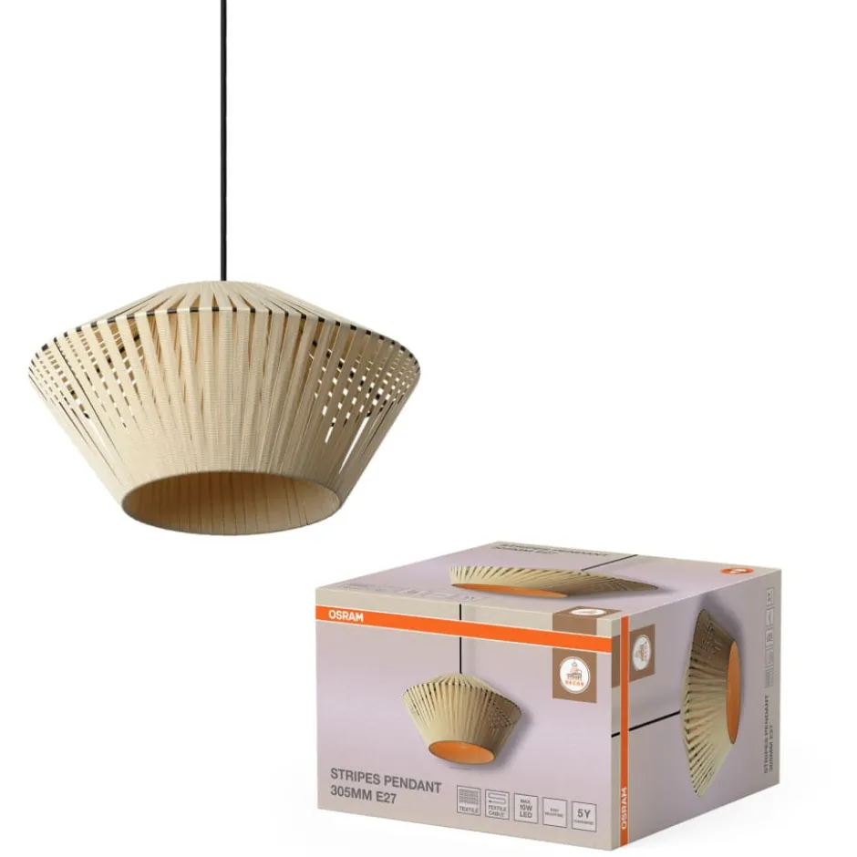 Osram Decor Stripes pendel, beige, Ø30 cm