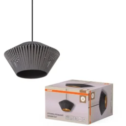 Osram Decor Stripes pendel, grå, Ø30 cm
