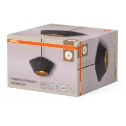 Osram Decor Stripes pendel, grå, Ø30 cm