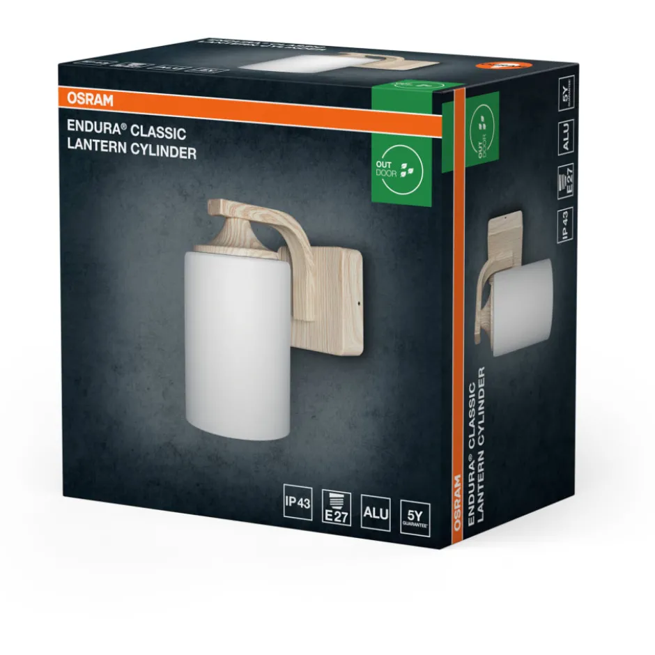 Osram Endura Lantern udendørs væglampe, træ