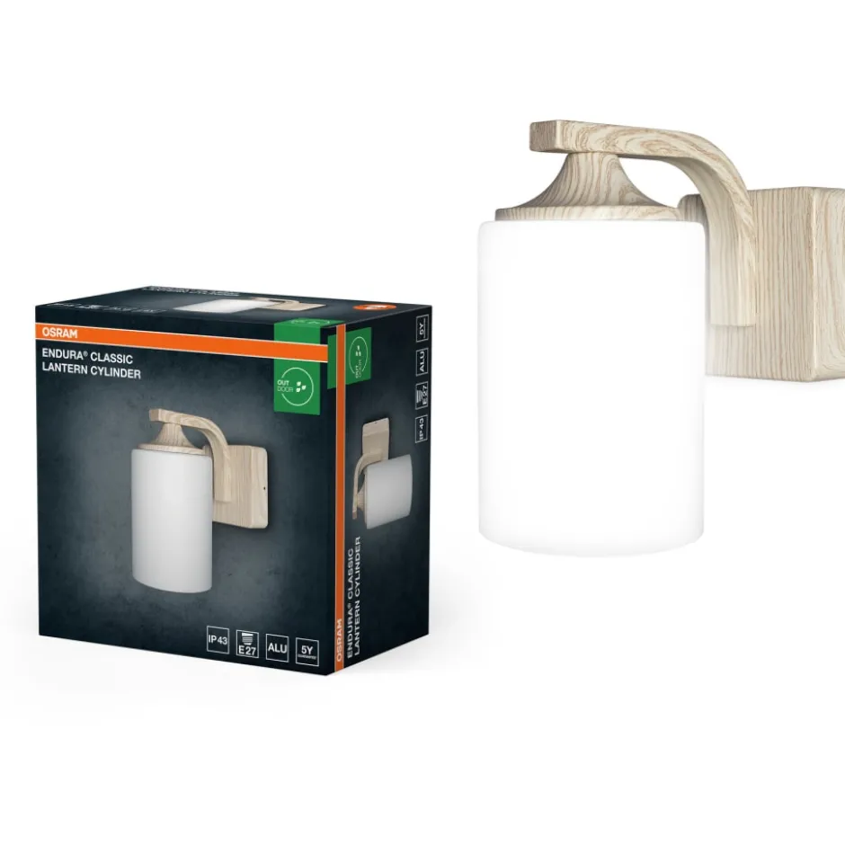 Osram Endura Lantern udendørs væglampe, træ
