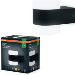 Osram Endura udendørs væglampe, antracit