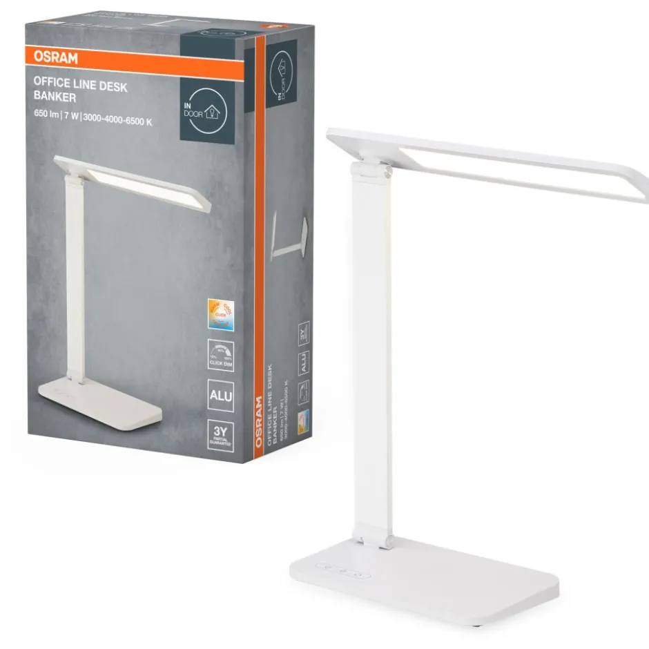 Osram Office Banker skrivebordslampe, 7,5W, hvid