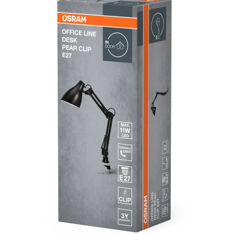 Osram Office klemmelampe, sort