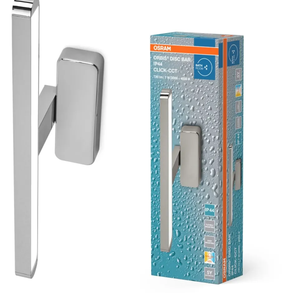 Osram Orbis Disc spejllampe, 3000-4000K, krom