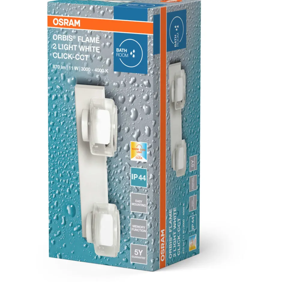 Osram Orbis Flame spejllampe, 3000-4000K, hvid, 30 cm