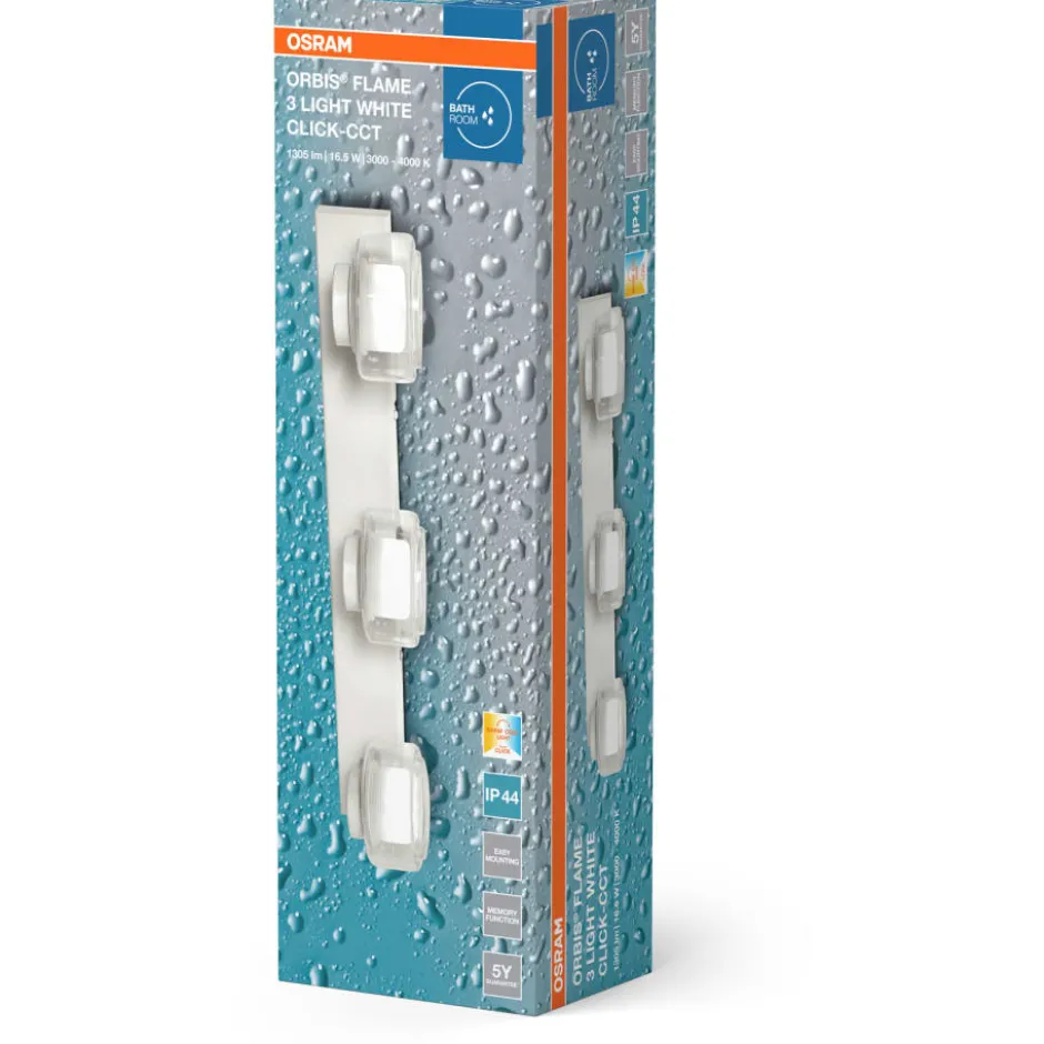 Osram Orbis Flame spejllampe, 3000-4000K, hvid, 50 cm
