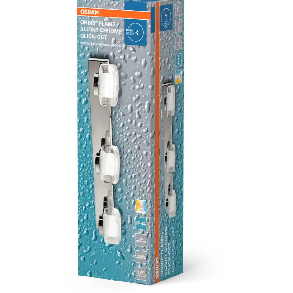 Osram Orbis Flame spejllampe, 3000-4000K, krom, 50 cm