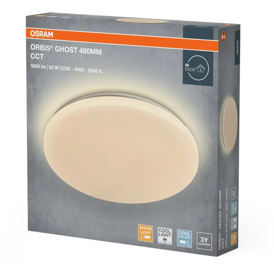 Osram Orbis Ghost plafond, Ø49 cm
