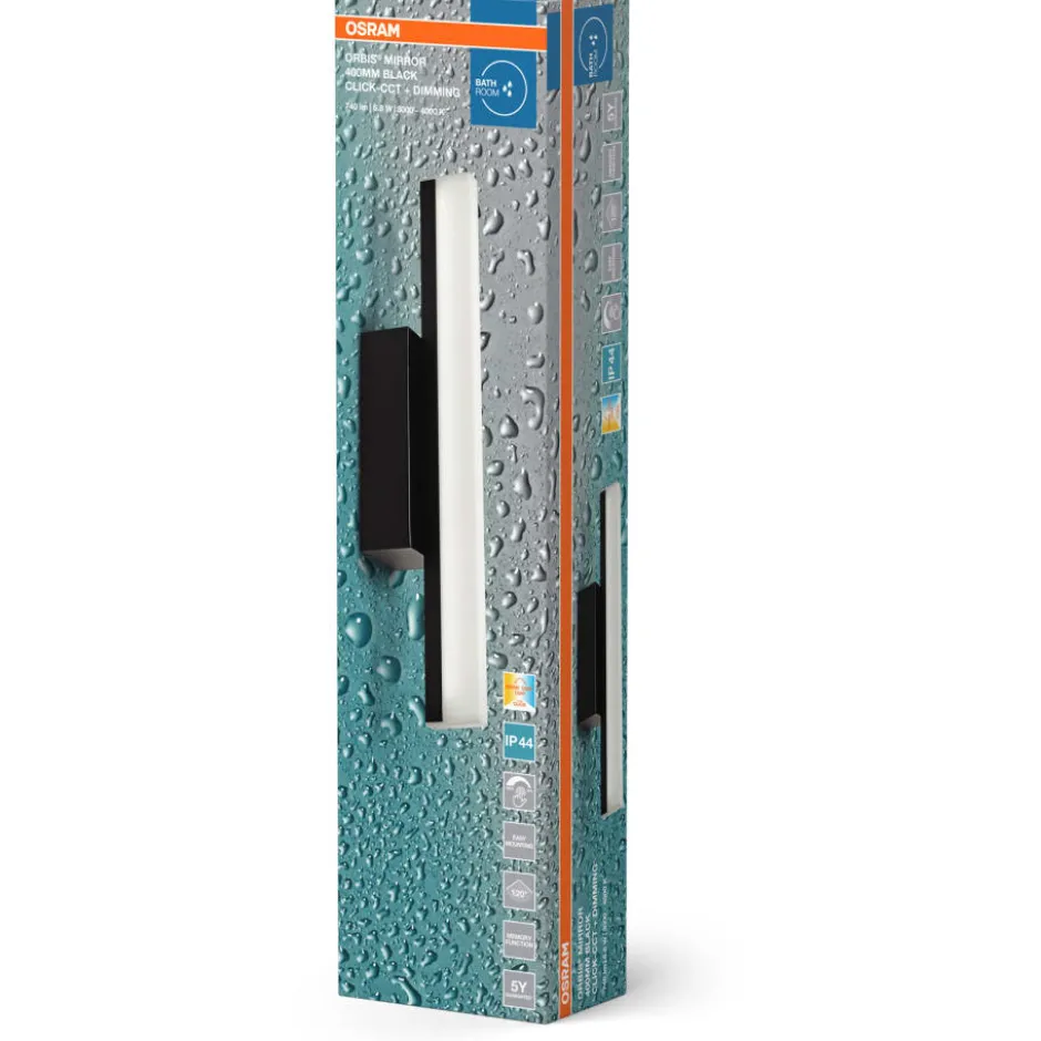 Osram Orbis spejllampe, 3000-4000K, 6,8W, sort