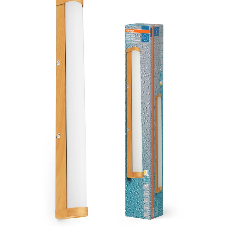 Osram Orbis Tube spejllampe, 3000-4000K, træ