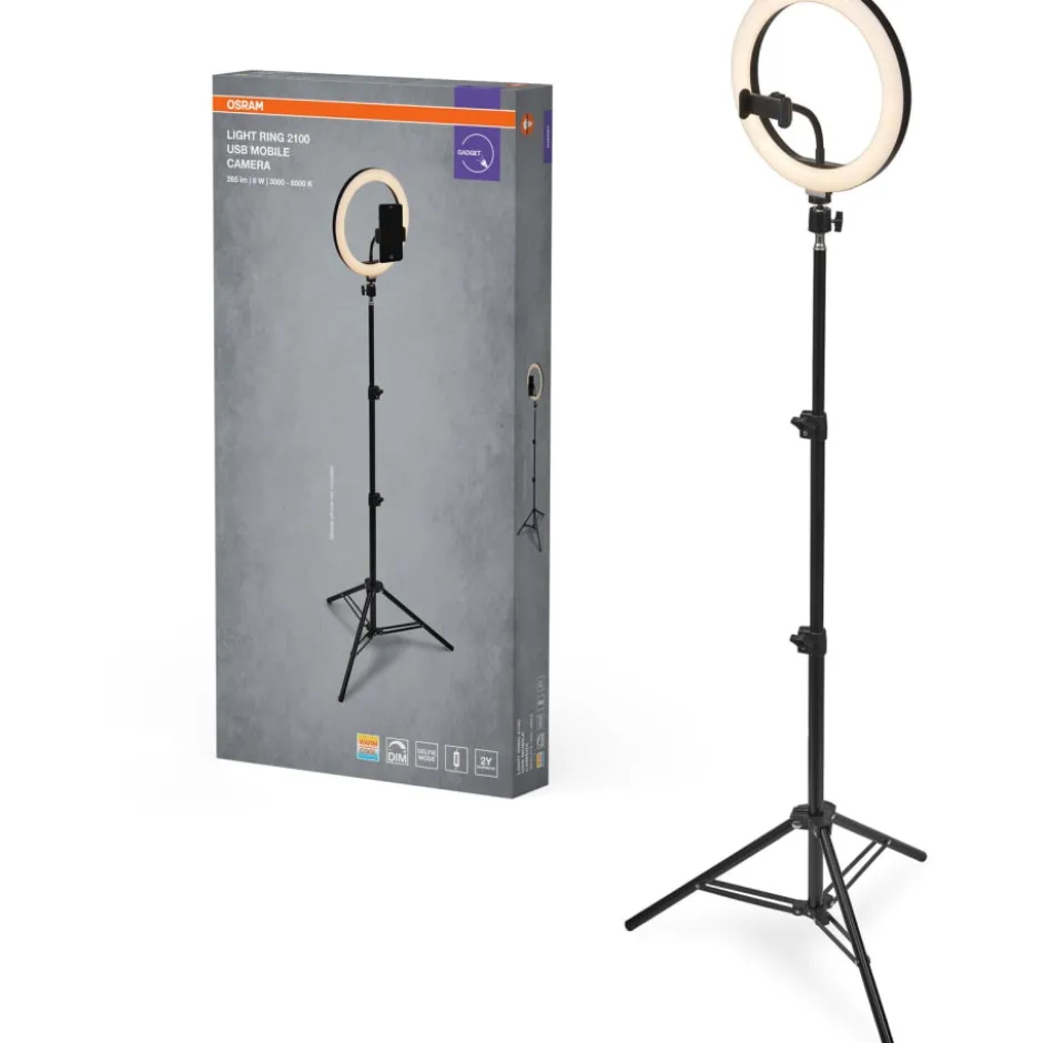 Osram Selfie Light Ring gulvlampe, sort