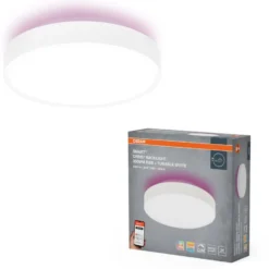 Osram Smart+ Wifi Backlight plafond, farveskift + hvid, Ø35 cm, hvid