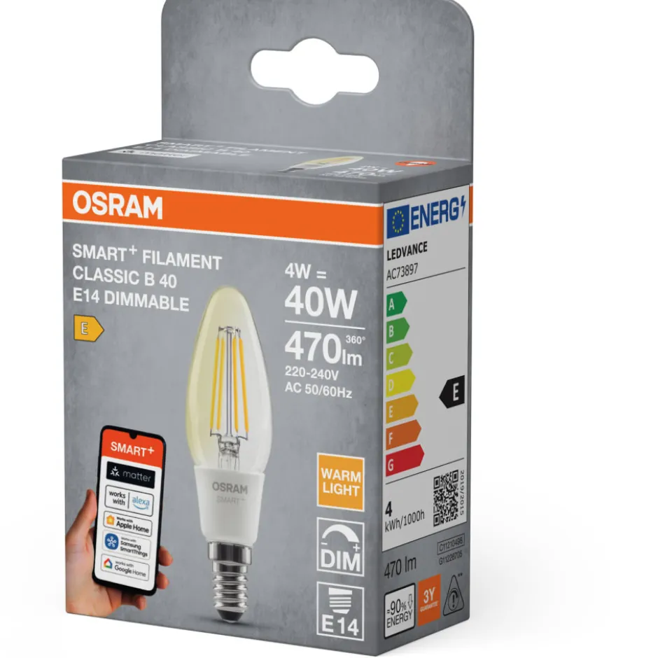 Osram Smart+ Wifi E14 kertepære, 2700K, 4W