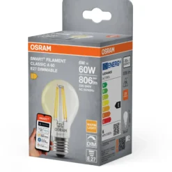 Osram Smart+ Wifi E27 standardpære, 2700K, 6W